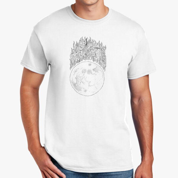 DryBlend ® 50 Cotton/50 Poly T-Shirt w/ Moon on Front ONLY Thumbnail